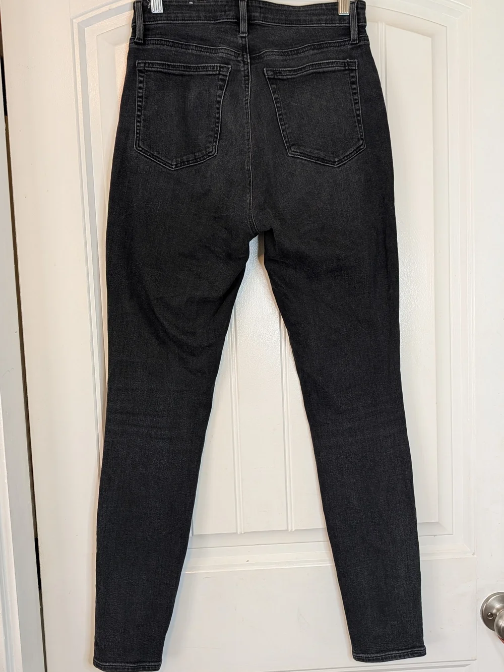LOFT Dark Gray Denim Curvy High Rise Skinny Jeans